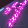 Custom led neon sign unbreakable acrylic backing board led neon letter sign wholesale neon sign